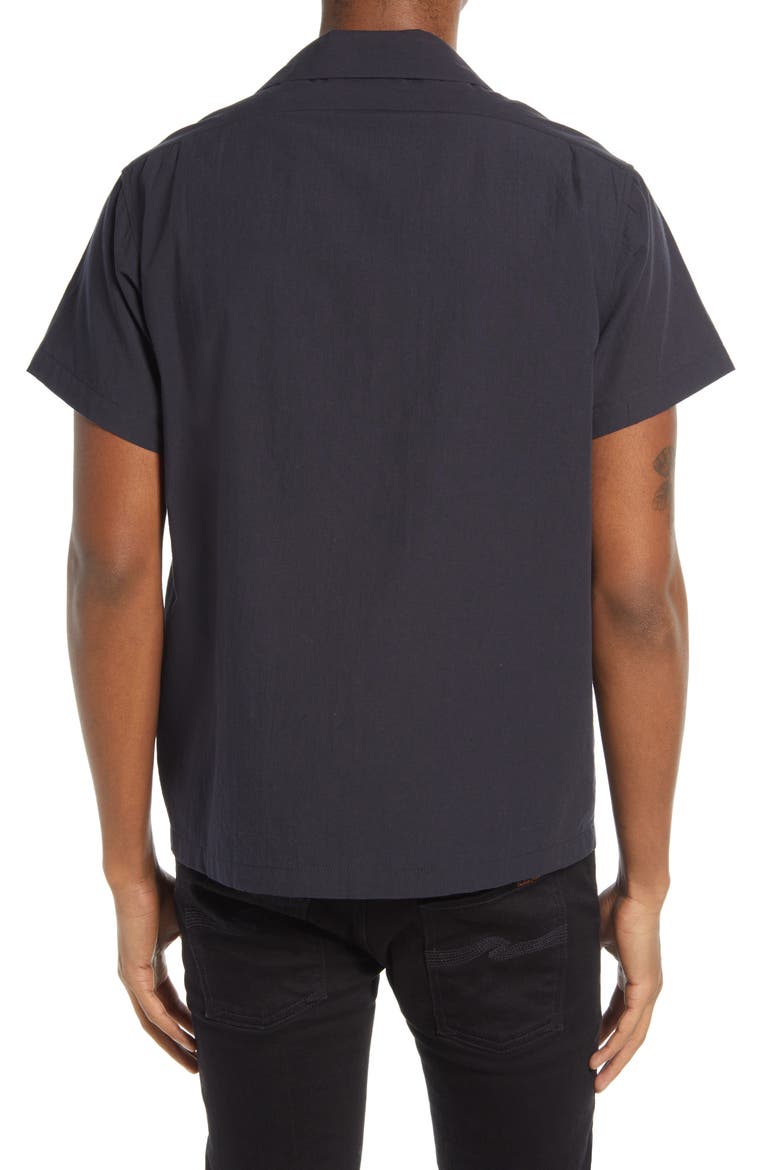 Naked & Famous Aloha Camp Shirt, Alternate, color, WASHED CHAMBRAY - BLACK