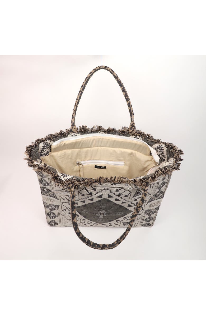 Vismaya Accentuate Geometric Tote Bag, Alternate, color, Ivory
