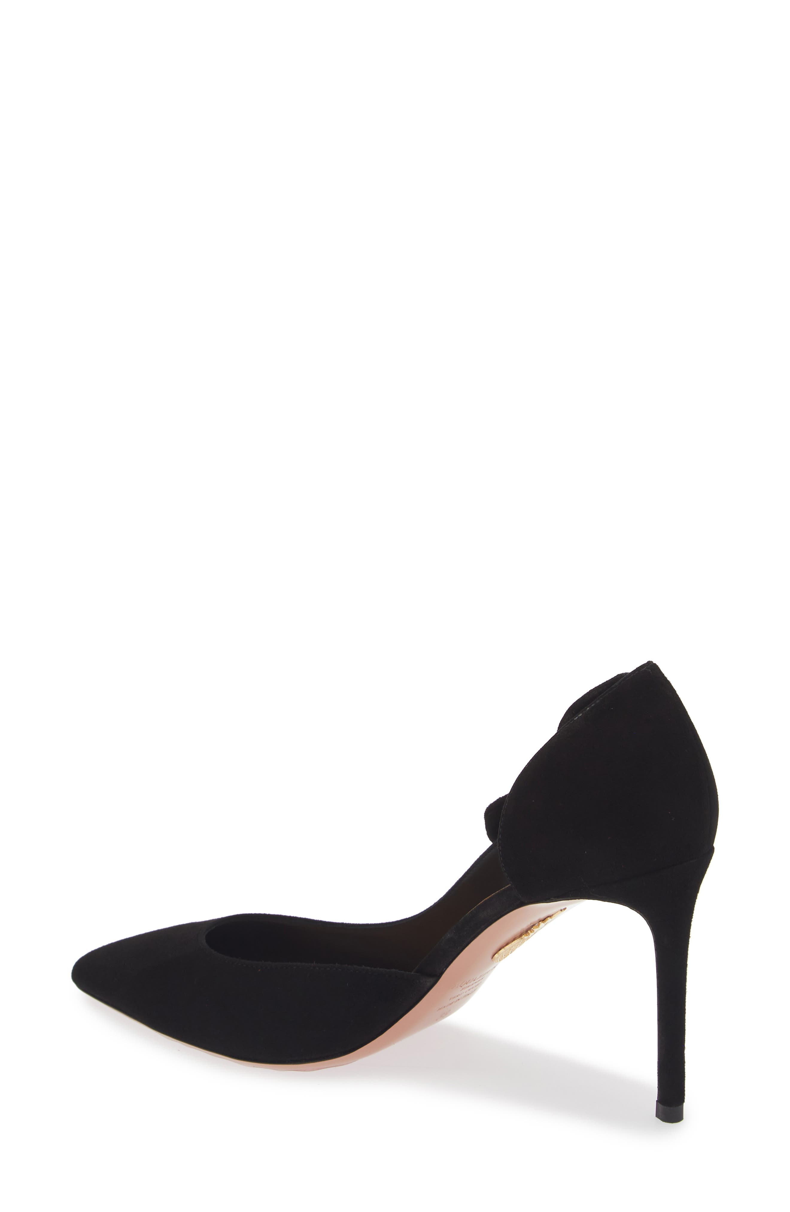 Aquazzura Very Bow Tie Pointed Toe Pump, Alternate, color, 
