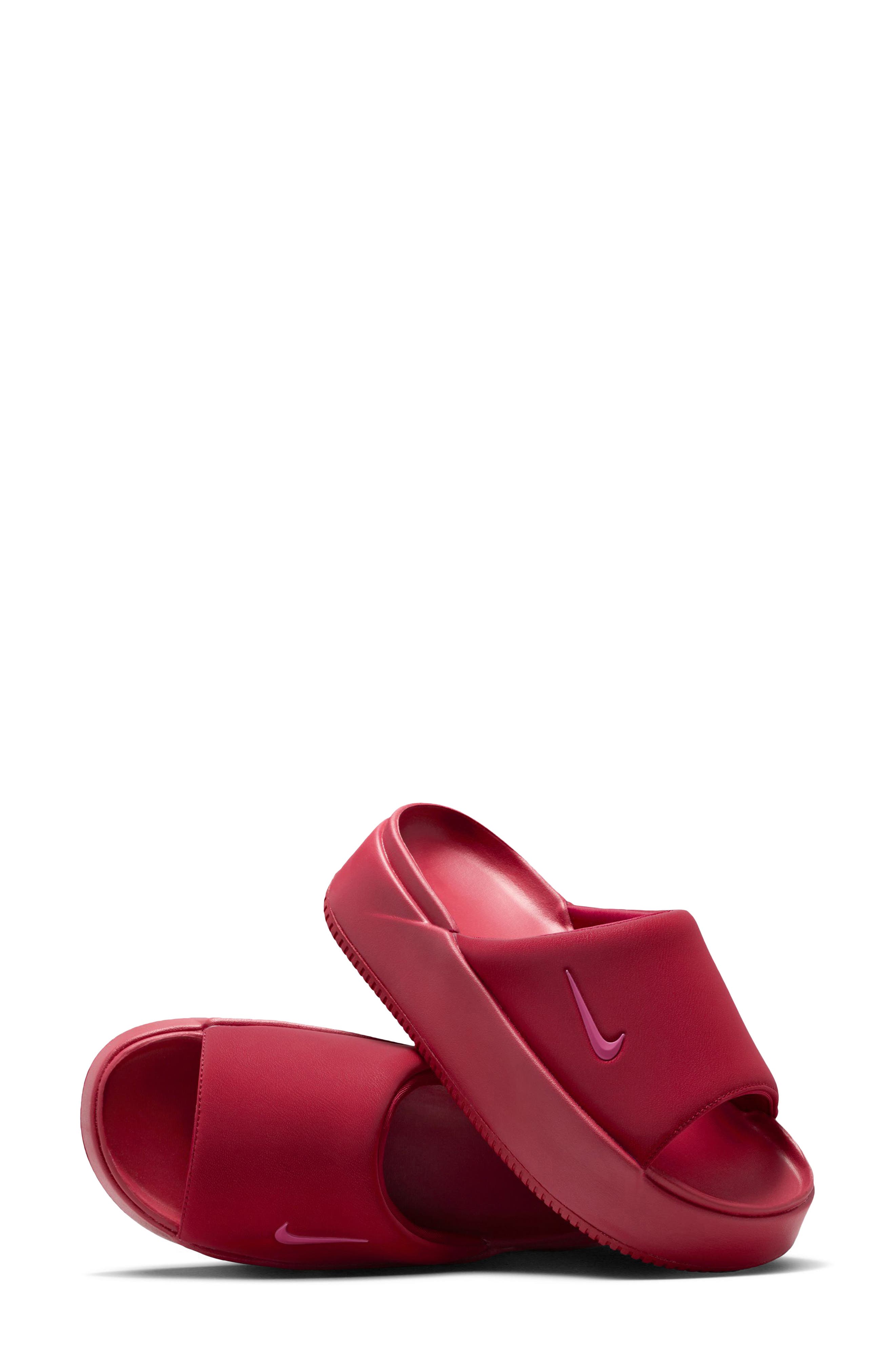 Nike Calm Elevation Platform Slide, Alternate, color, Team Crimson/ Peony