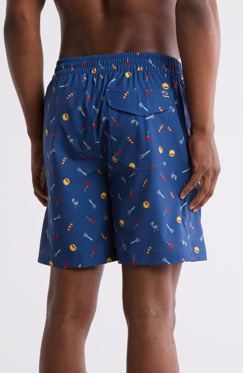 Hurley BBQ Volley Swim Trunks, Alternate, color, Submarine