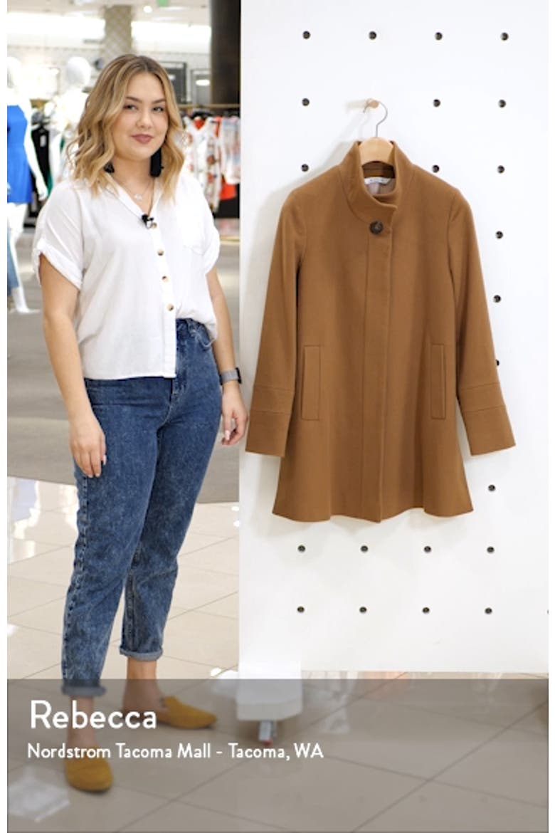 Stand Collar Wool Car Coat (Nordstrom Exclusive) video