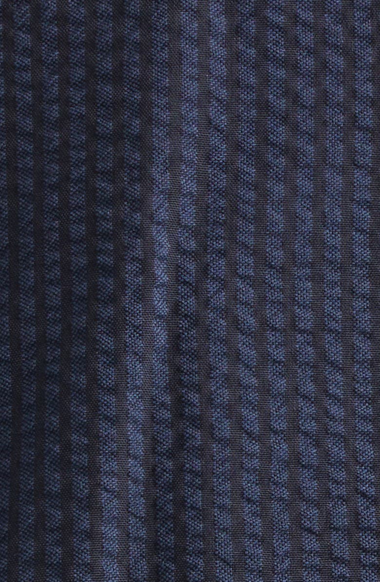 Thom Browne Wool Seersucker Track Jacket, Alternate, color, Navy