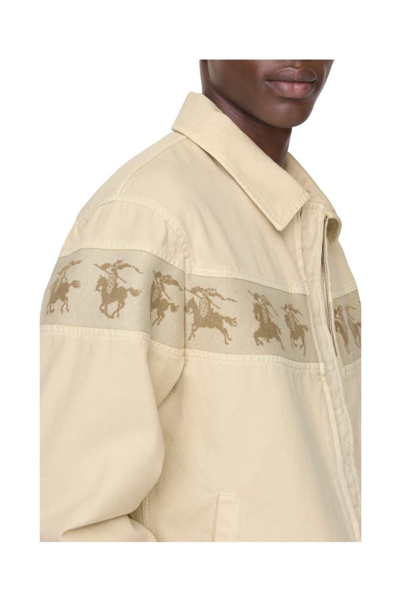 Galloping Knight Cotton Canvas Jacket, Alternate, color, Tundra beige