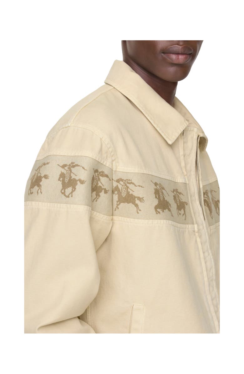 Burberry Galloping Knight Cotton Canvas Jacket, Alternate, color, Tundra Beige