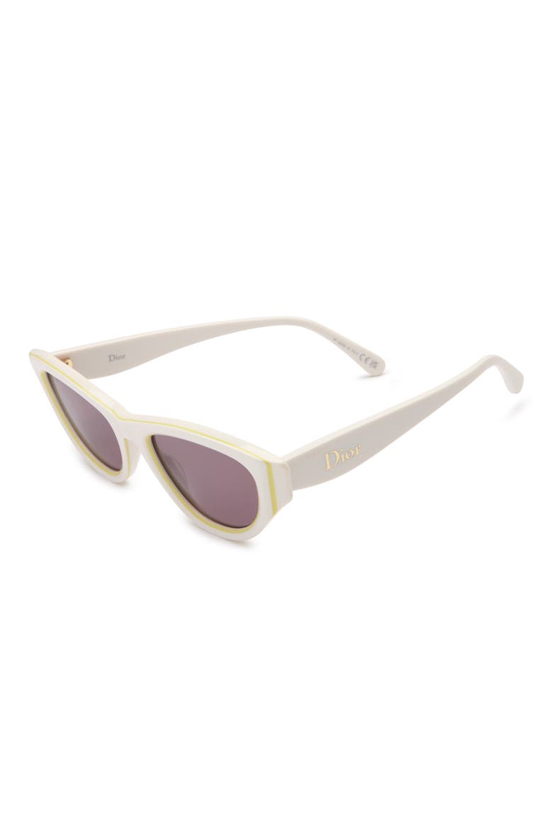 'Dior Pop B1I Cat Eye Sunglasses, Alternate, color, WHITE / BORDEAUX