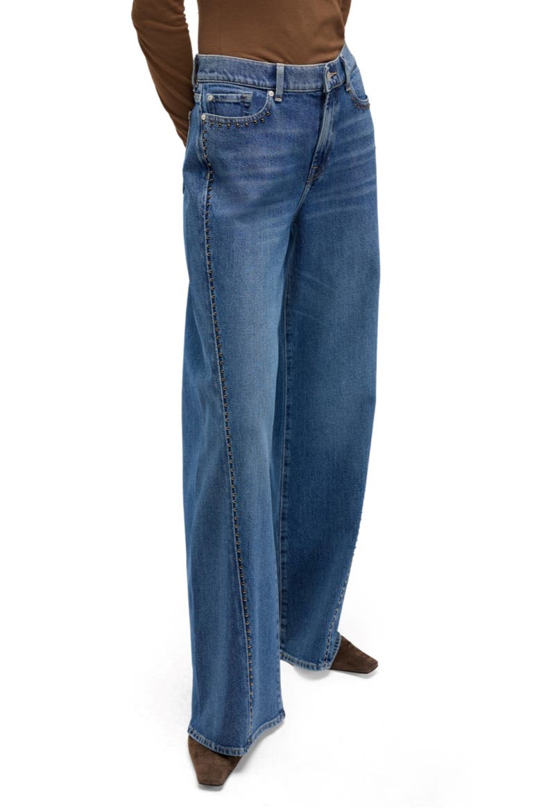 Lotta Twisted Seam High Waist Wide Leg Jeans, Alternate, color, STREET WISE WIT