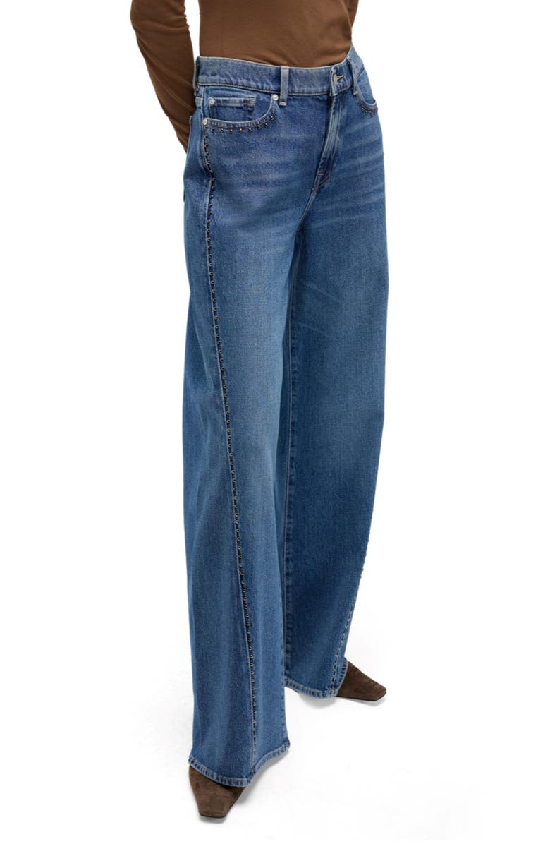 Seven Lotta Twisted Seam High Waist Wide Leg Jeans, Alternate, color, Street Wise Wit