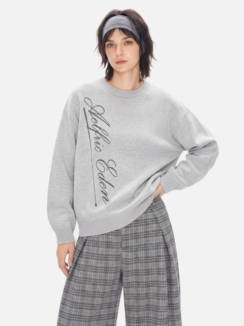 Script Graphic Sweater