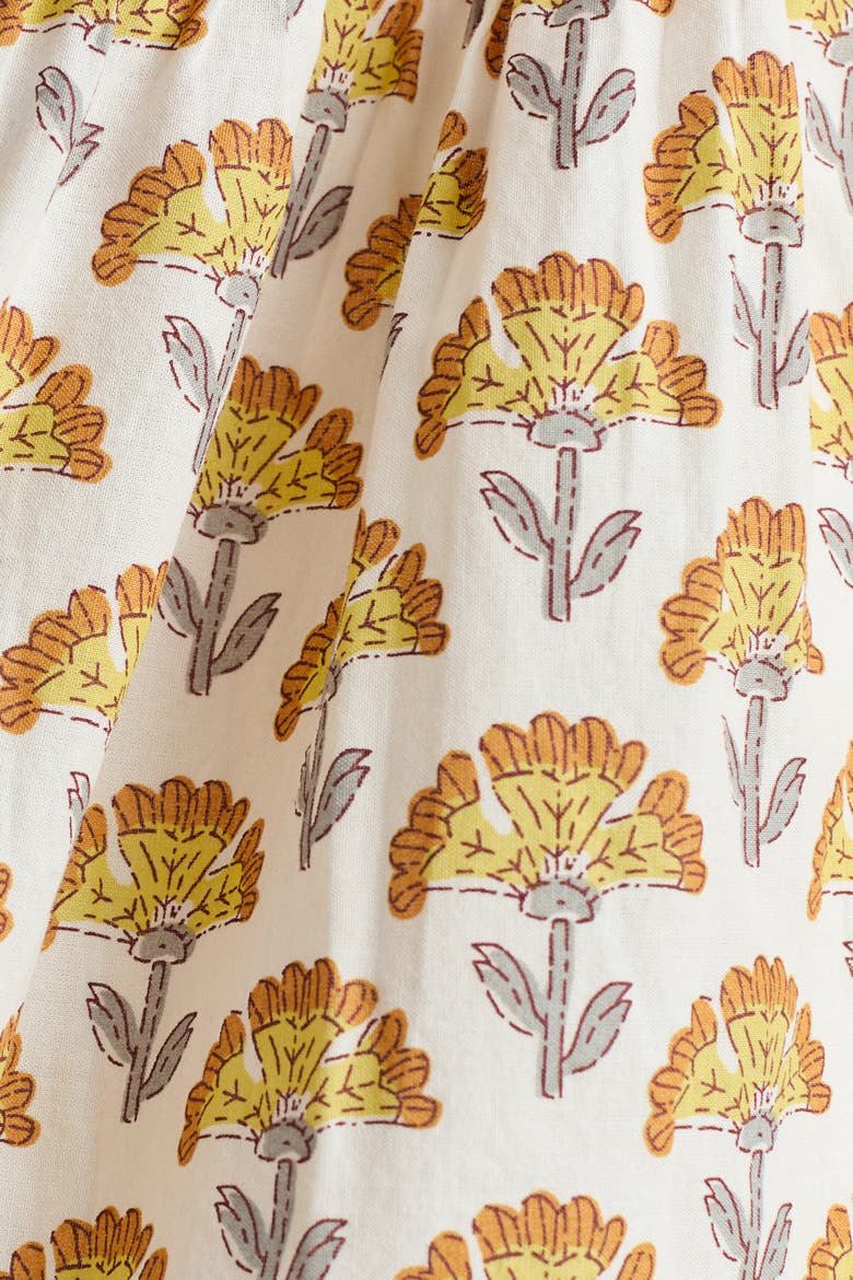 Patterned Cotton Dress, Alternate, color, Cream/floral