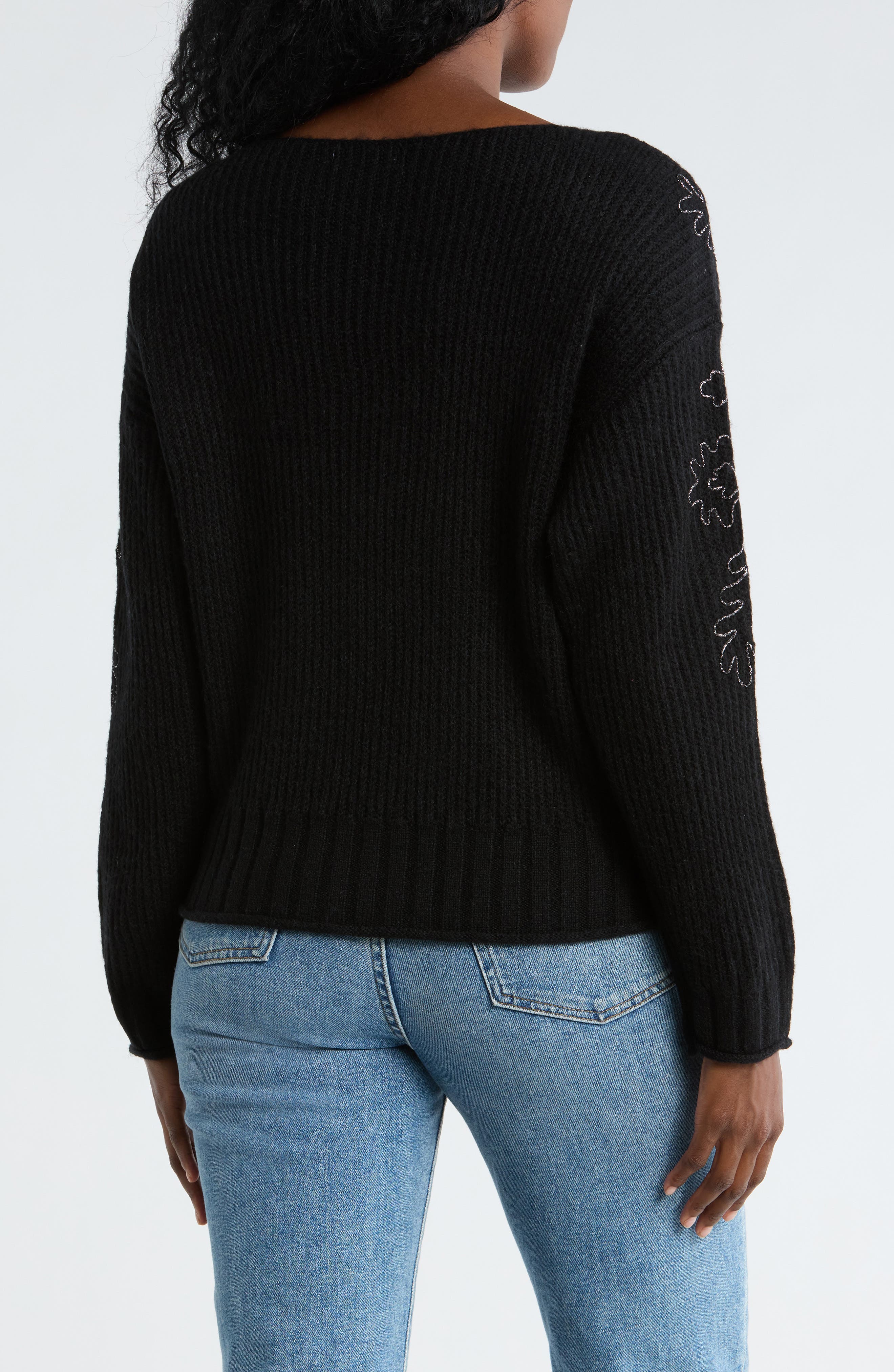 Embroidered Pullover Sweater - image 2