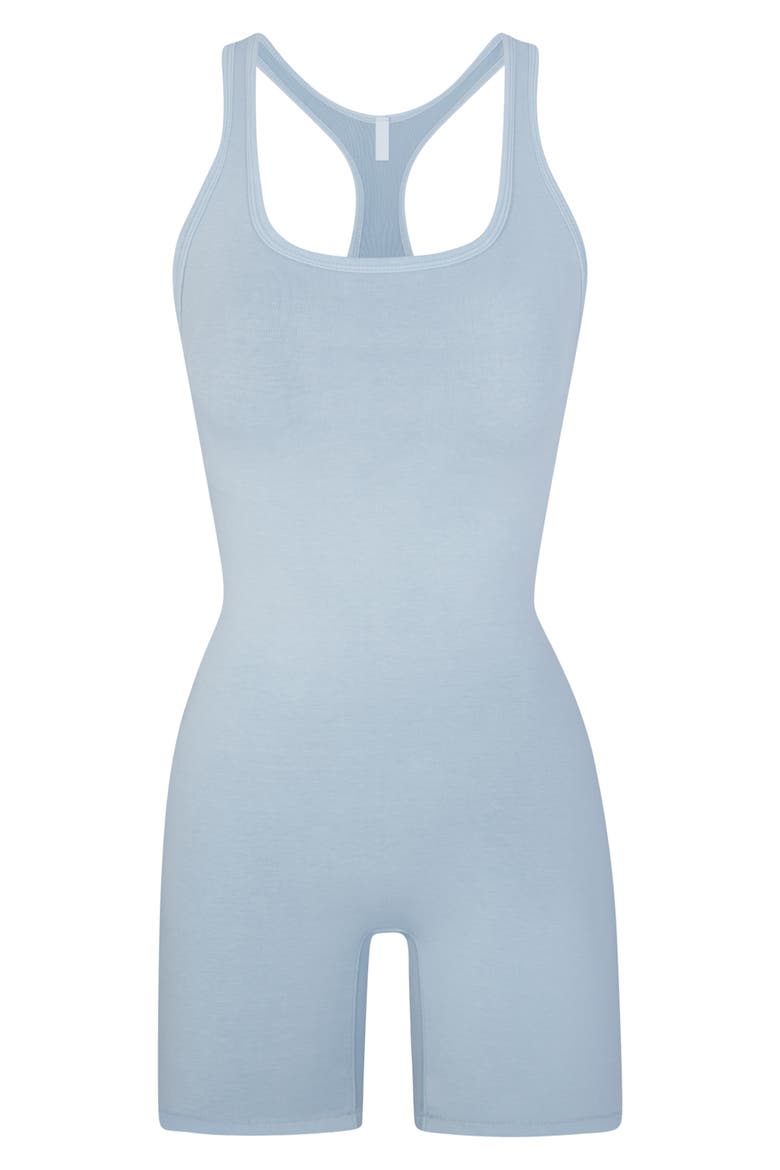 Outdoor Mid Thigh Bodysuit, Alternate, color, DENIM