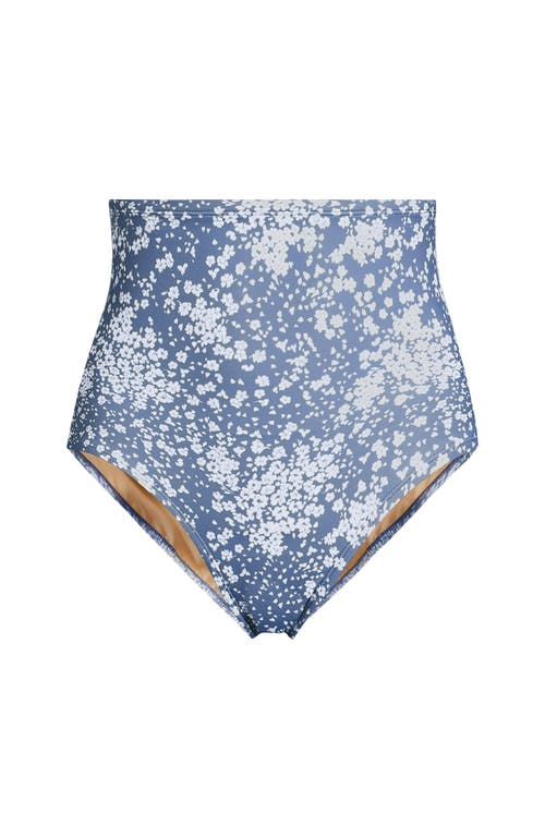 Shop Lands' End Slender Separates Ultra High Waisted Bikini Swim Bottoms In Dusk Sky Meadow Ditsy Floral
