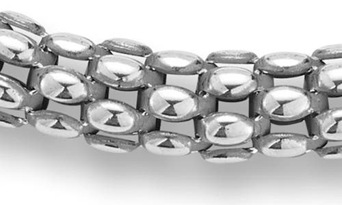Yield Of Men Oxidized Sterling Silver Popcorn Link Bracelet In Silver