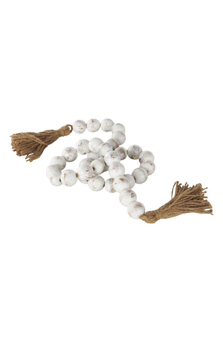 WILLOW ROW Bohemian Wood Beaded Tassel Garland, Alternate, color,