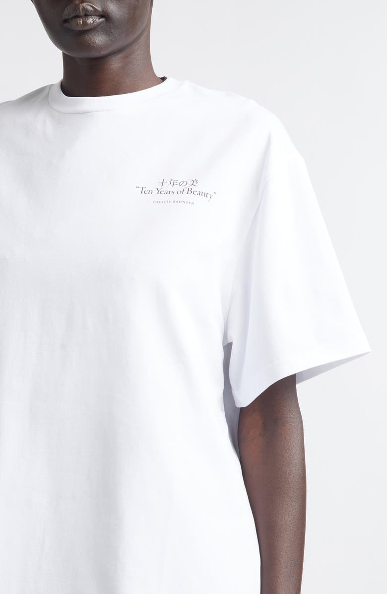 Cecilie Bahnsen Dorothy Graphic T-Shirt, Alternate, color, White / Black