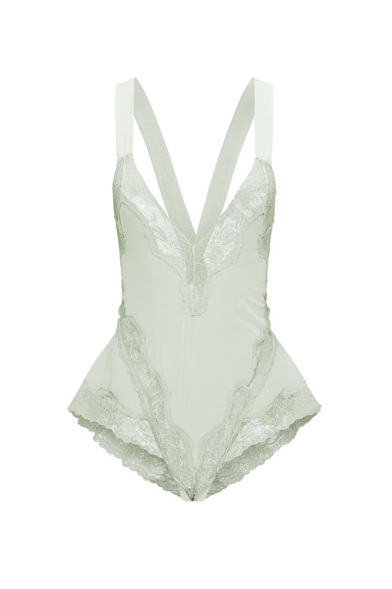 Maribel Romper Lingerie, Alternate, color, Light green