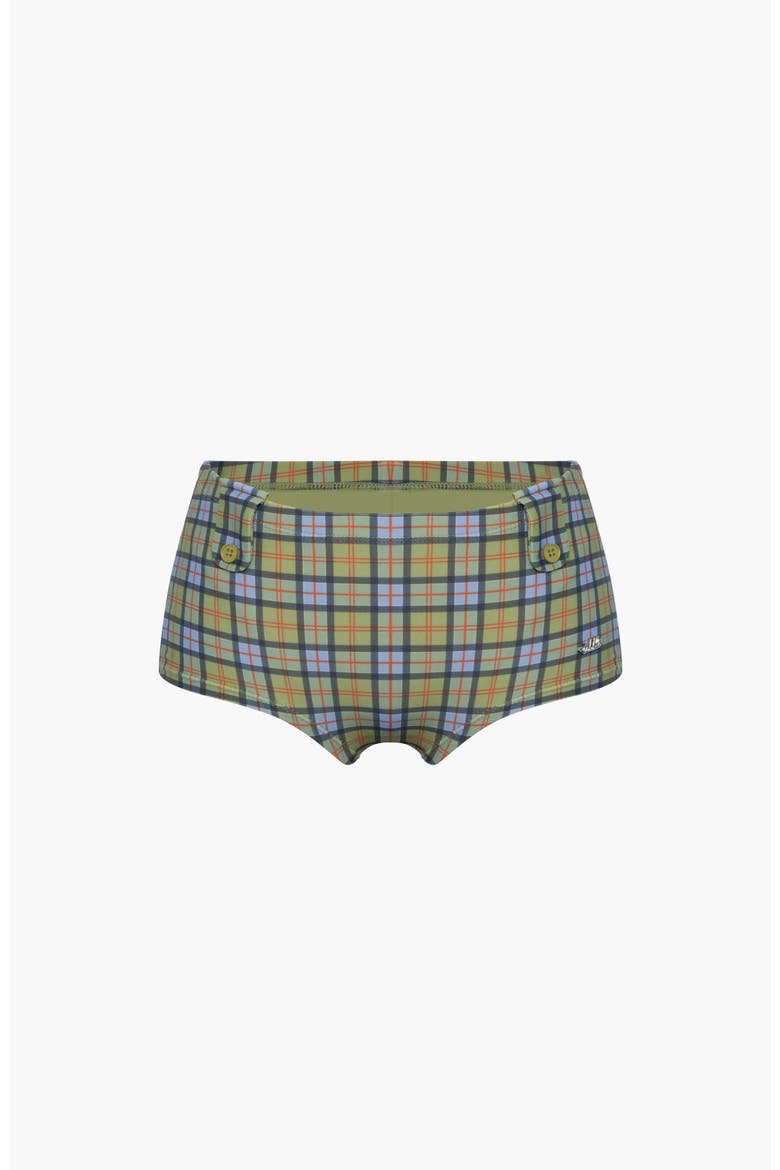 Mini Swim Short, Main, color, Blue Green Plaid