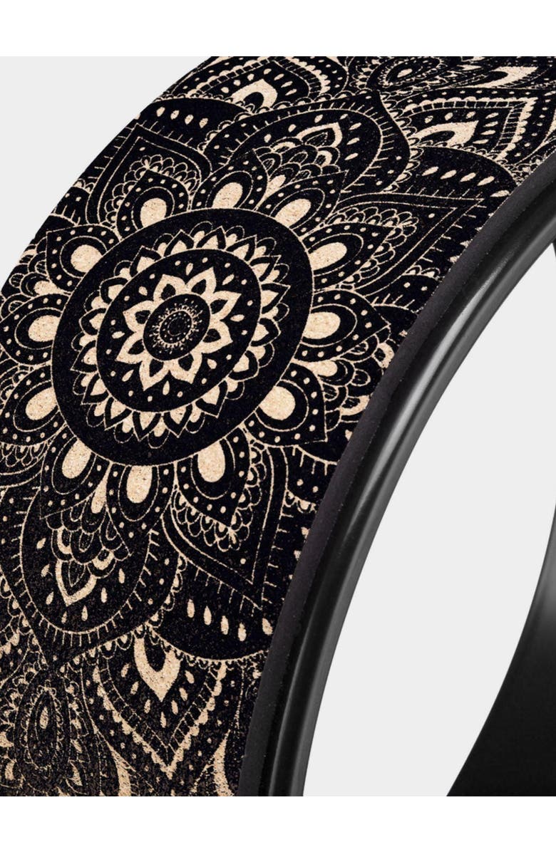 Yoga Design Lab Yoga Wheel Cork Mandala Black, Alternate, color, Mandala Black