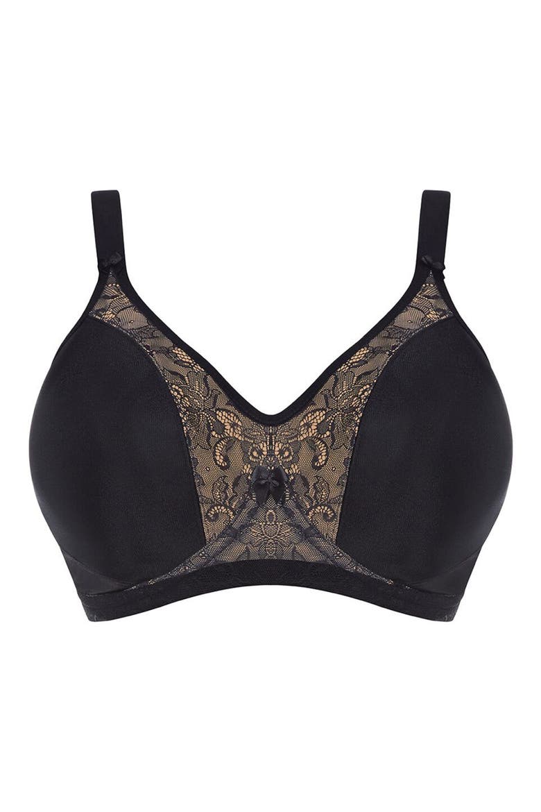 Yvette Full Figure Molded Underwire Bra, Alternate, color, BLACK