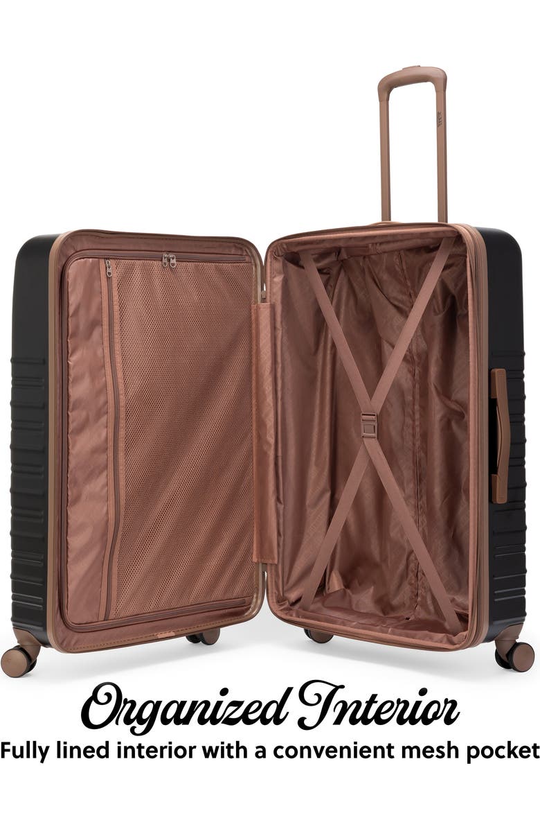 Von Dutch Retro Trek 3-Piece Expandable Hardside Spinner Luggage Set, Alternate, color, Black