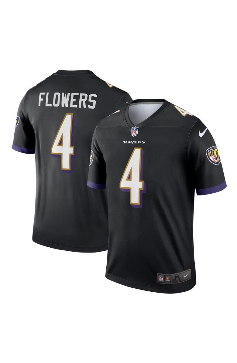 Nike Men's Nike Zay Flowers Black Baltimore Ravens Alternate Legend Jersey, Alternate, color, Black