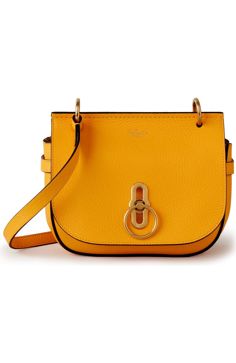 Mulberry Small Amberly Grained Leather Satchel, Main, color, Double Yellow