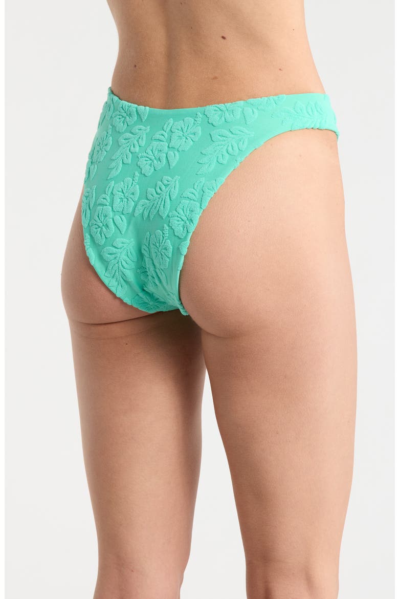 Dive In High Waist Bikini Bottoms, Alternate, color, AQUA GREEN