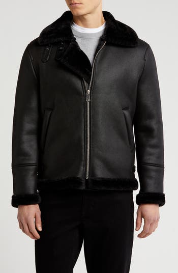 Faux Shearling Lined Bomber Jacket Faux Shearling Lined Bomber Jacket