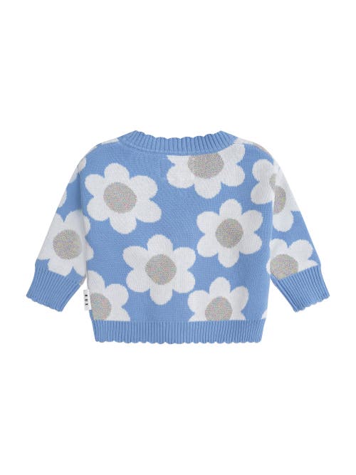 Huxbaby Daisy Scalloped Knit Cardi In Pink