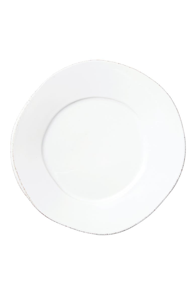 Lastra White American Dinner Plate, Main, color, WHITE