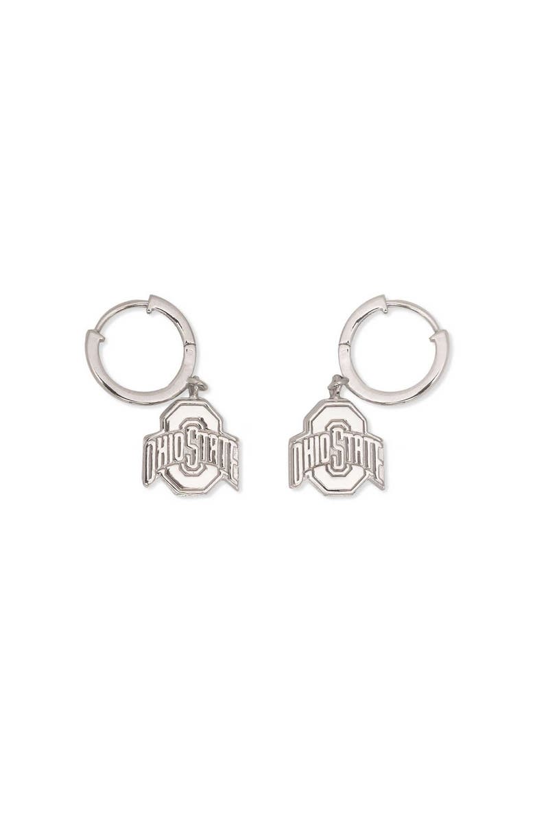 LUSSO Silver Ohio State Buckeyes Hallie Earrings, Main, color, Silver