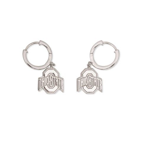 Silver Ohio State Buckeyes Hallie Earrings