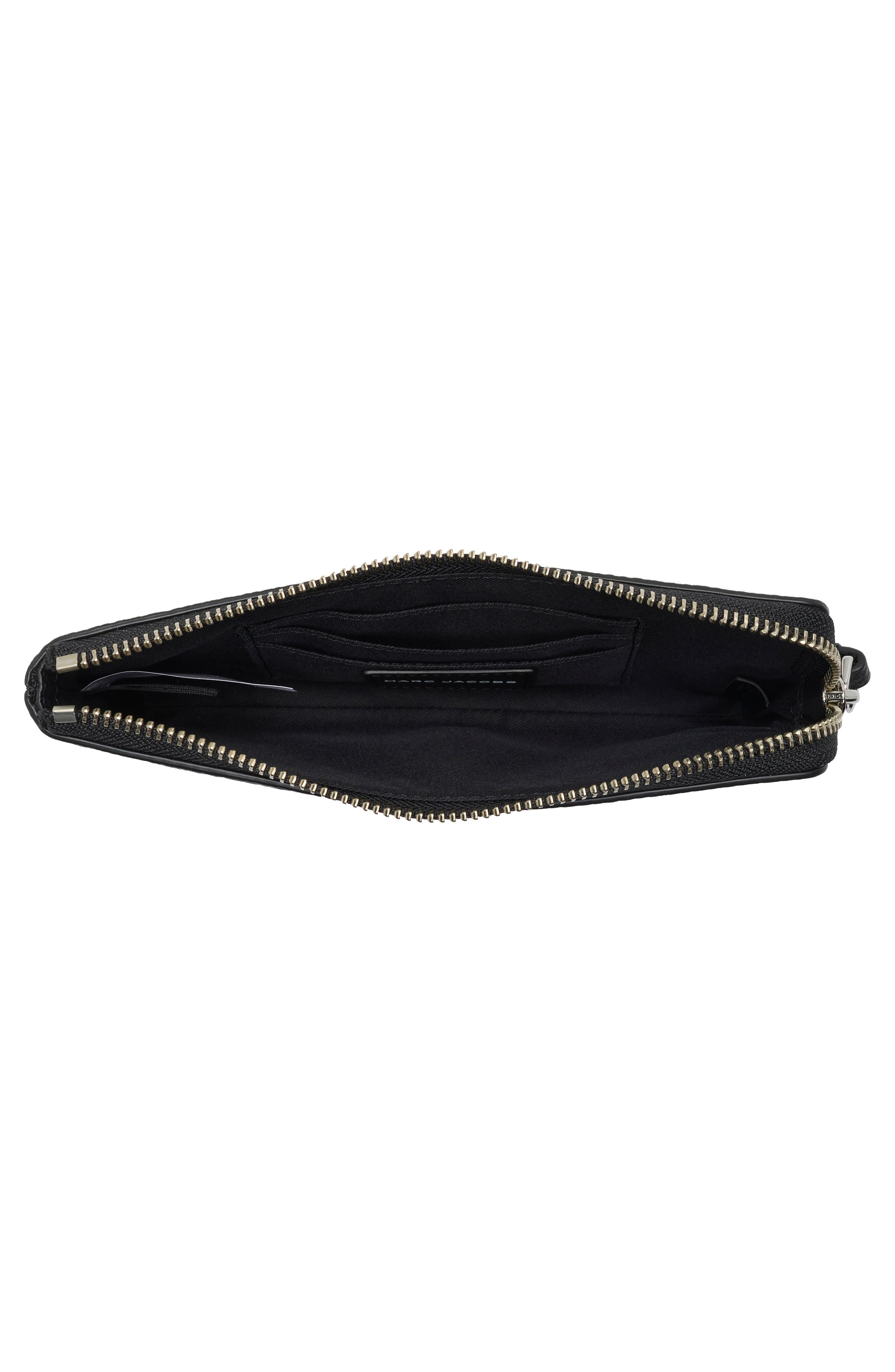 Marc Jacobs Bold Wristlet Pouch, Alternate, color, Black
