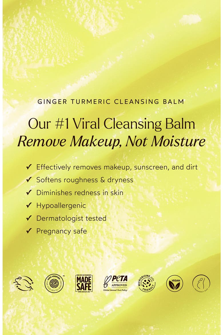 Ginger Turmeric Makeup Removing Cleansing Balm, Alternate, color, NO COLOR