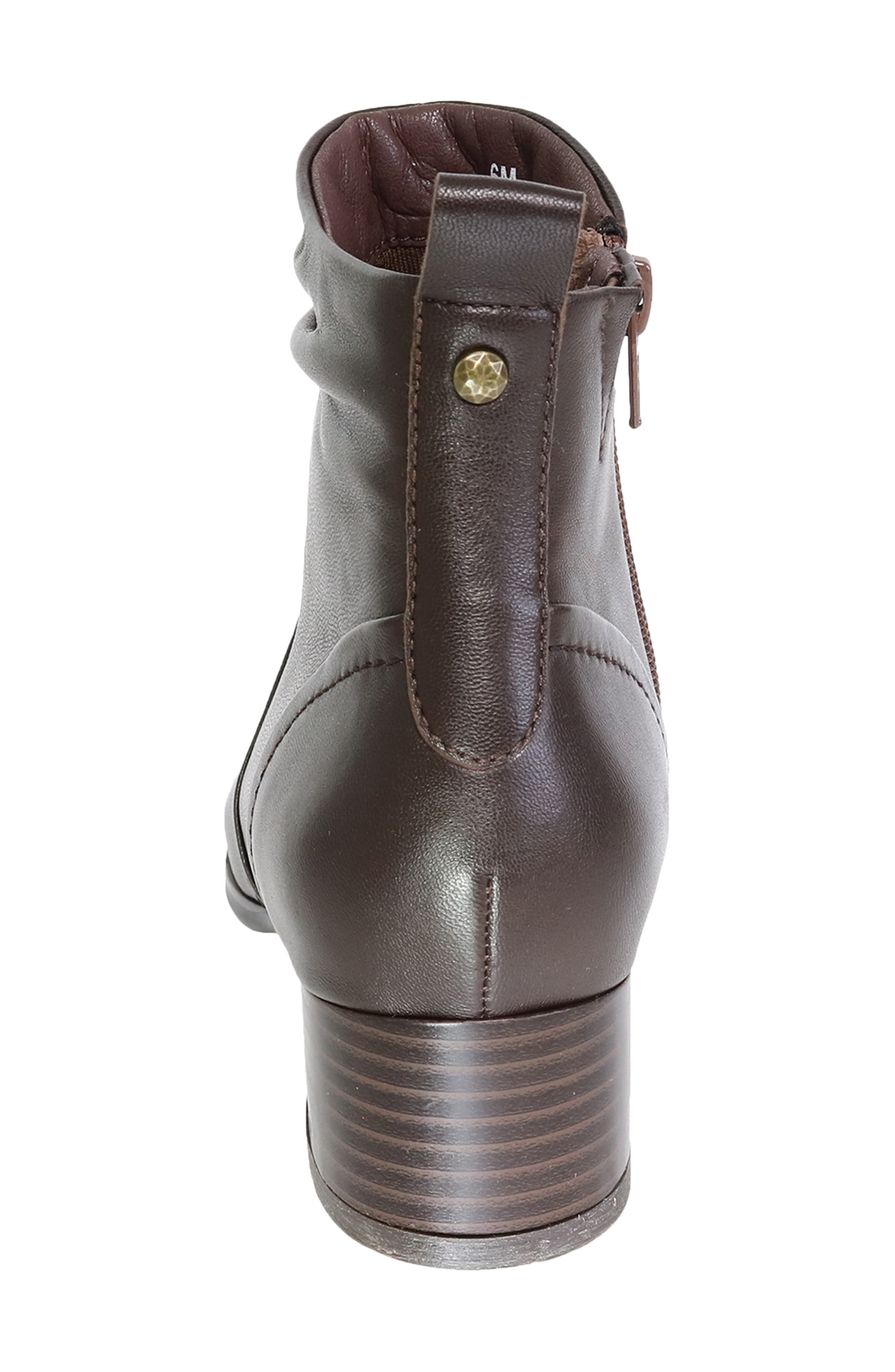 Nifty Leather Bootie, Alternate, color, BROWN LEATHER