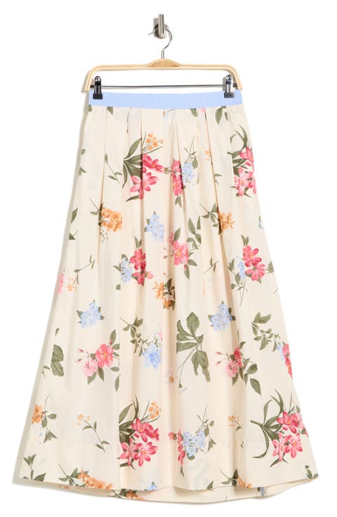 Cotton Poplin Maxi Skirt