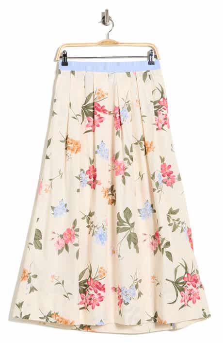 Ellen Tracy Cotton Poplin Maxi Skirt