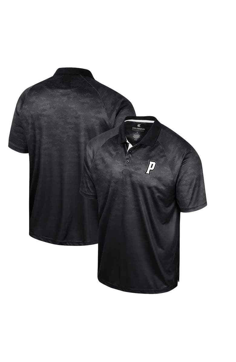 COLOSSEUM Men's Colosseum Black Providence Friars Honeycomb Raglan Polo, Alternate, color, 