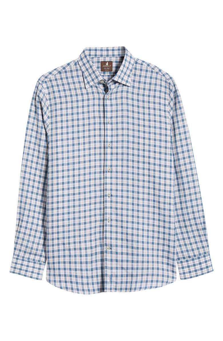 johnnie-O Tad Plaid Linen Blend Button-Up Shirt, Alternate, color, 