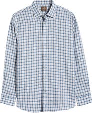 johnnie-O Tad Plaid Linen Blend Button-Up Shirt