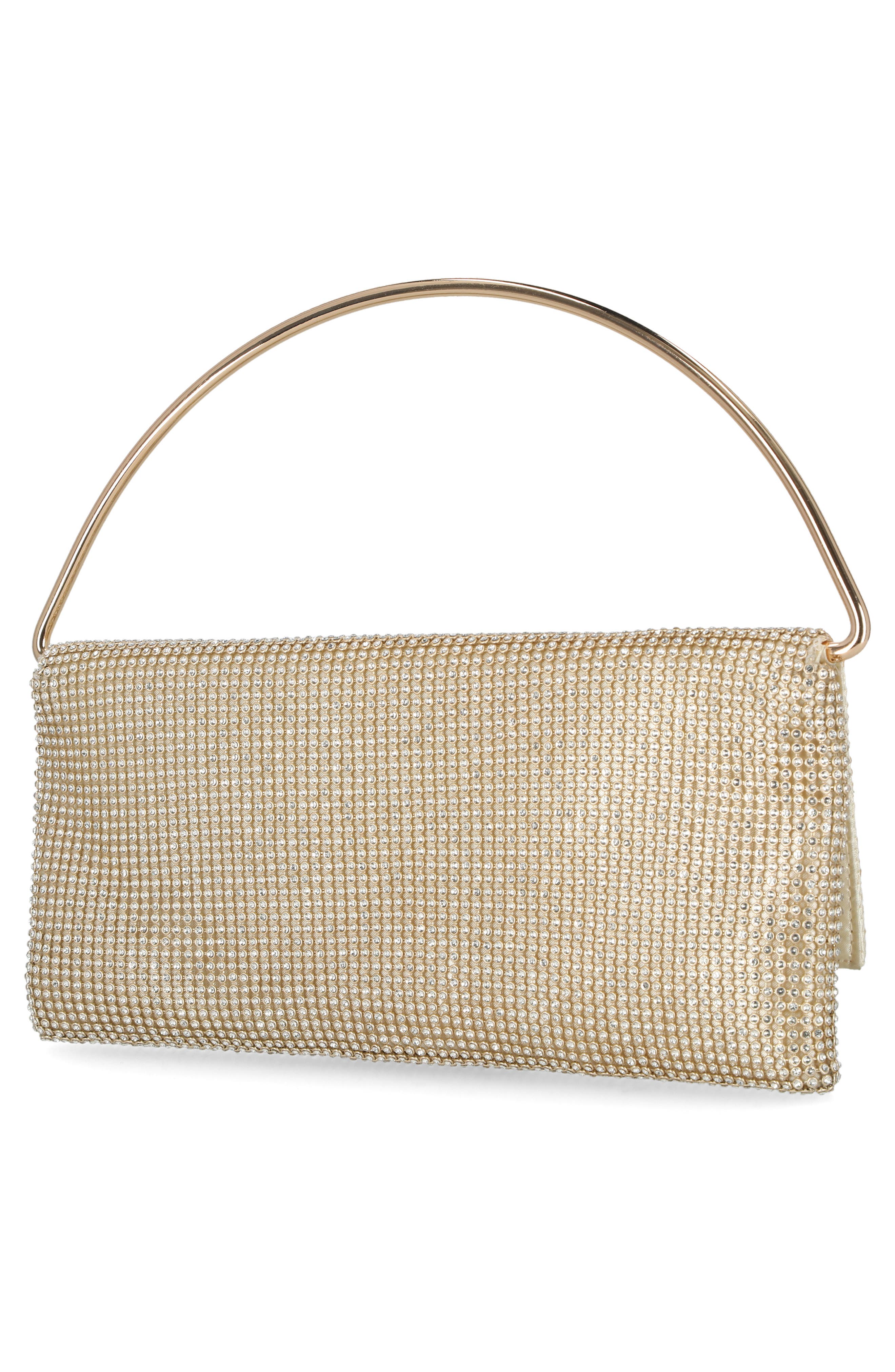 Isa Crystal Clutch, Alternate, color, 39N-LT GOLD