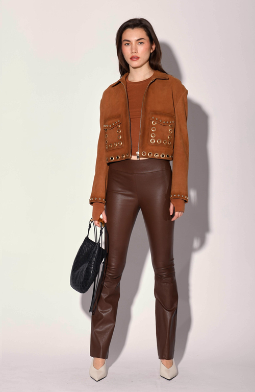 Walter Baker Jolene Leather Jacket In Brown