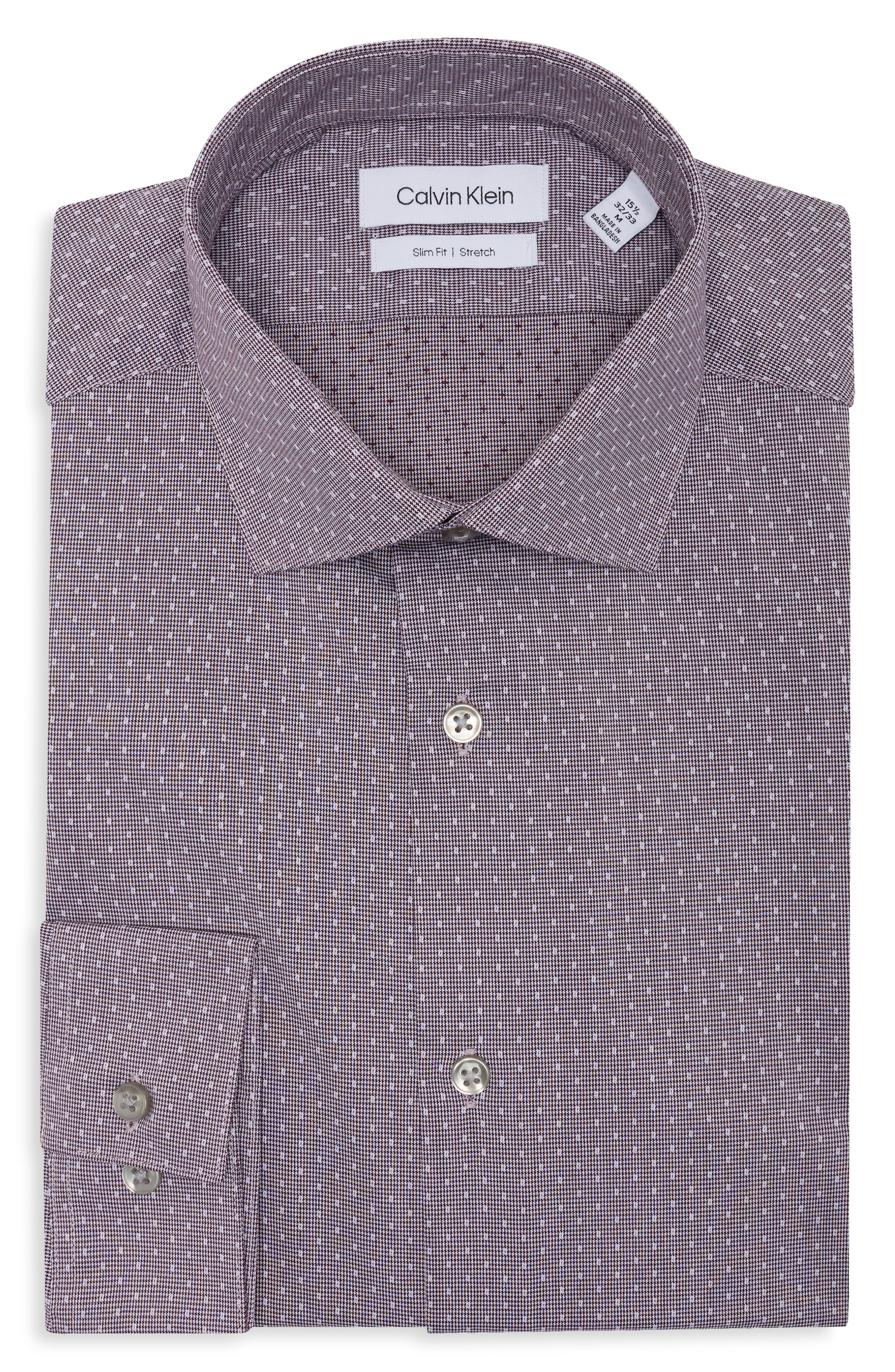Slim Fit Stretch Patterned Shirt