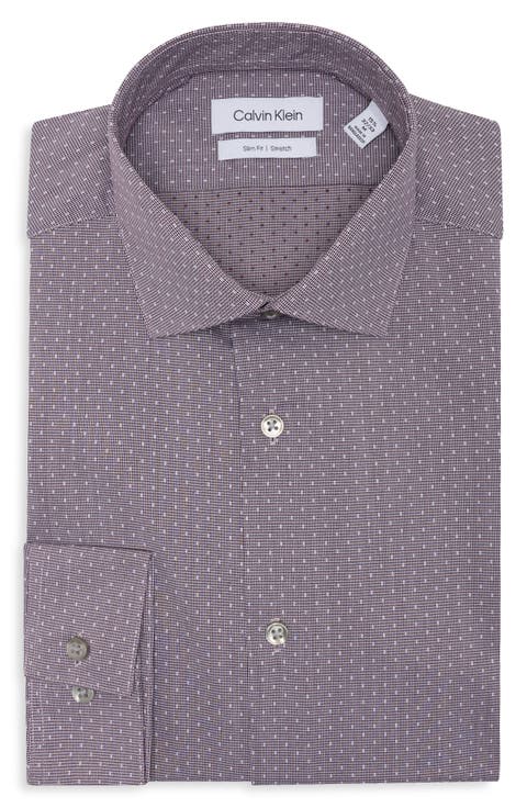 Slim Fit Stretch Patterned Shirt