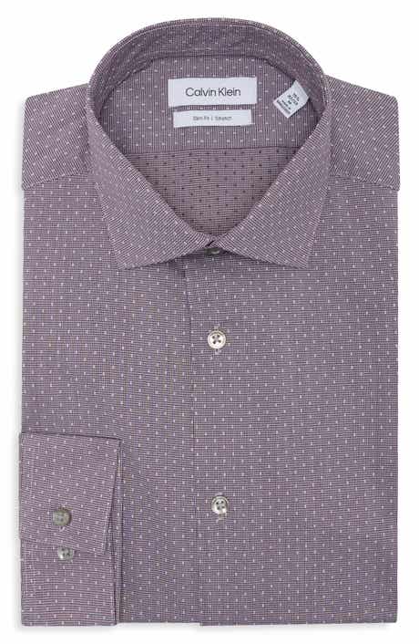 Slim Fit Stretch Patterned Shirt