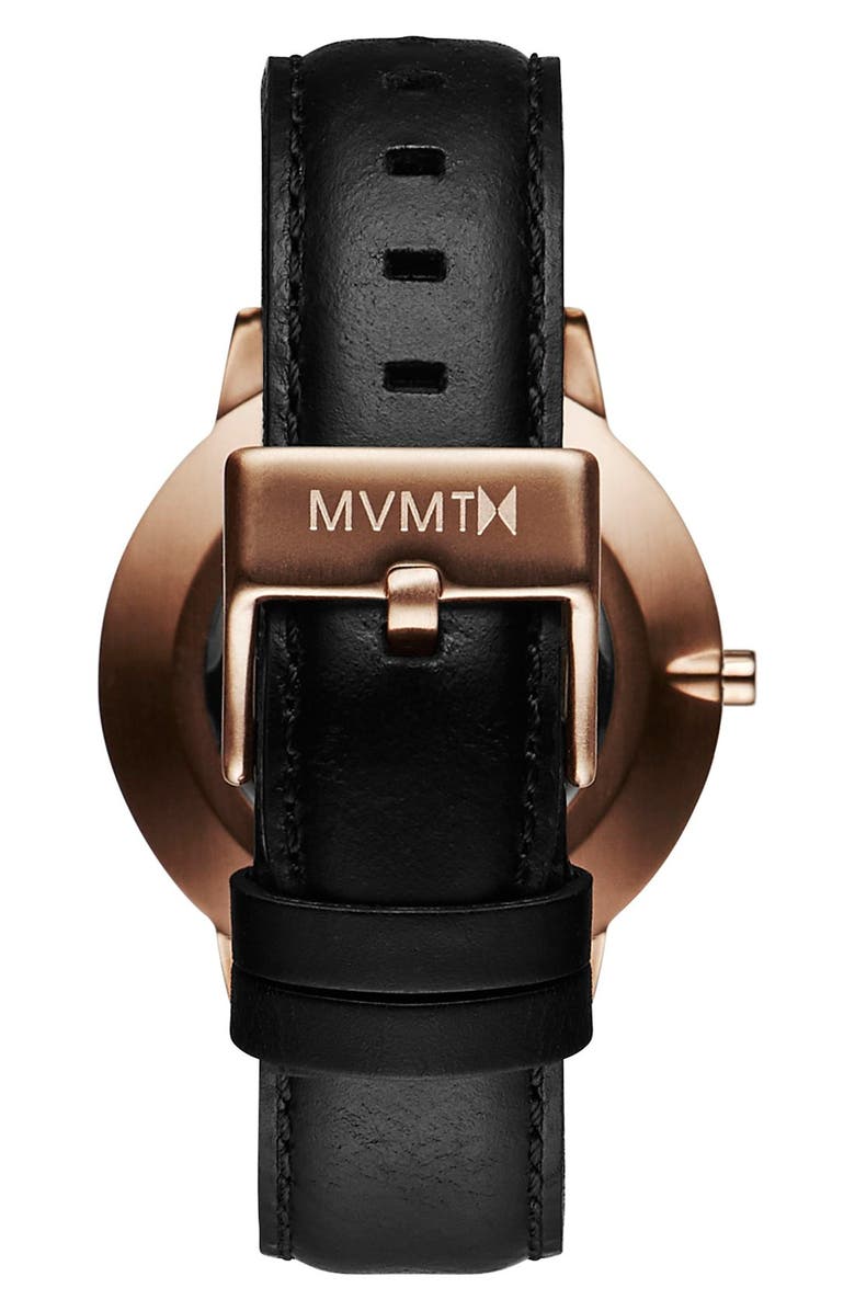 MVMT WATCHES MVMT Boulevard Leather Strap Watch, 38mm, Alternate, color, 