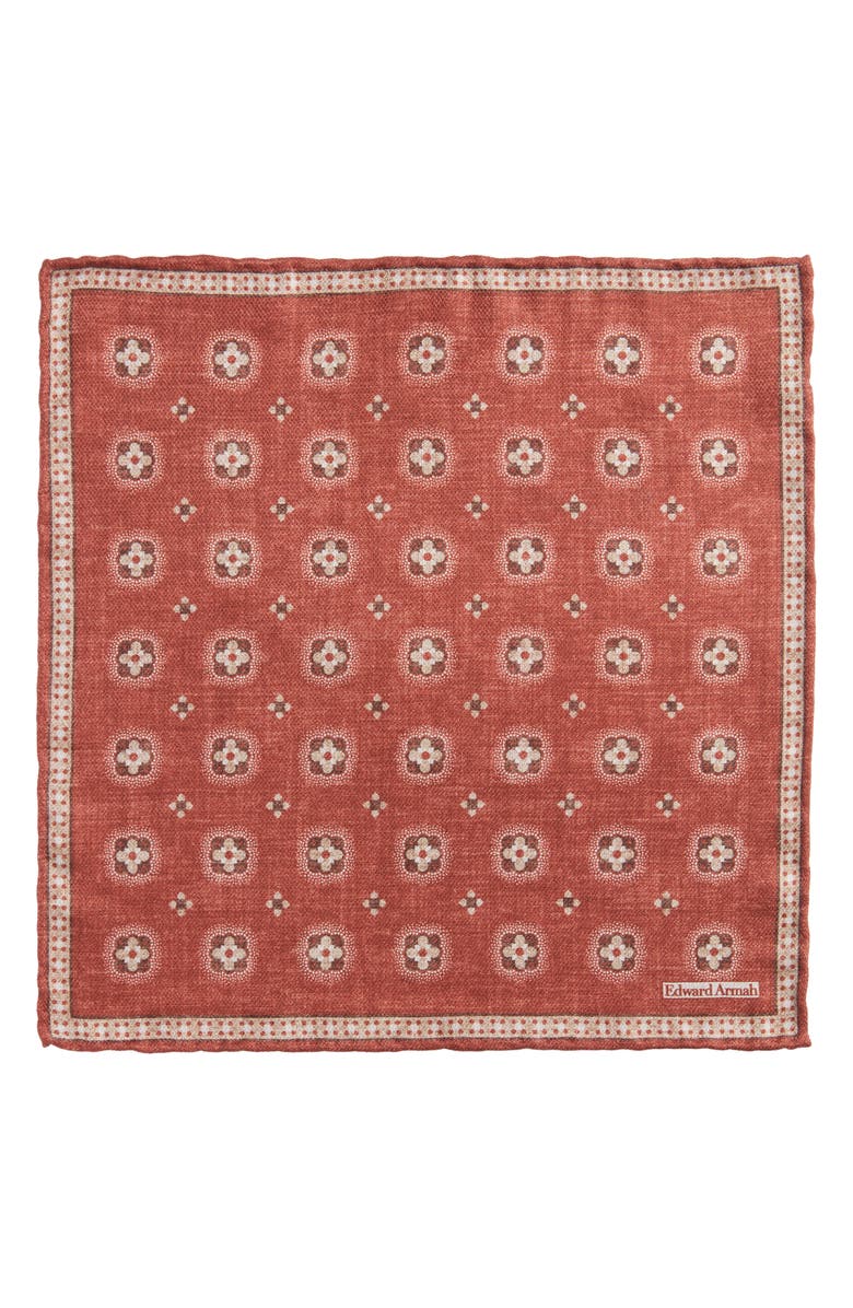 EDWARD ARMAH Foulard Reversible Silk Pocket Square, Alternate, color, 