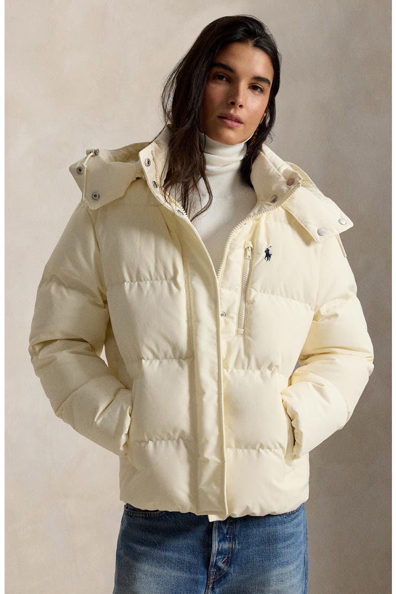 Water Repellent 750 Fill Power Down Puffer Jacket, Alternate, color, ESTATE CREAM