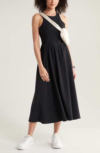 ◆PAULS BOUTIQUE◆ ZELLA SOLID BLACK 5008471547 Zella Effortless Cutout Back Hybrid Dress | Nordstrom